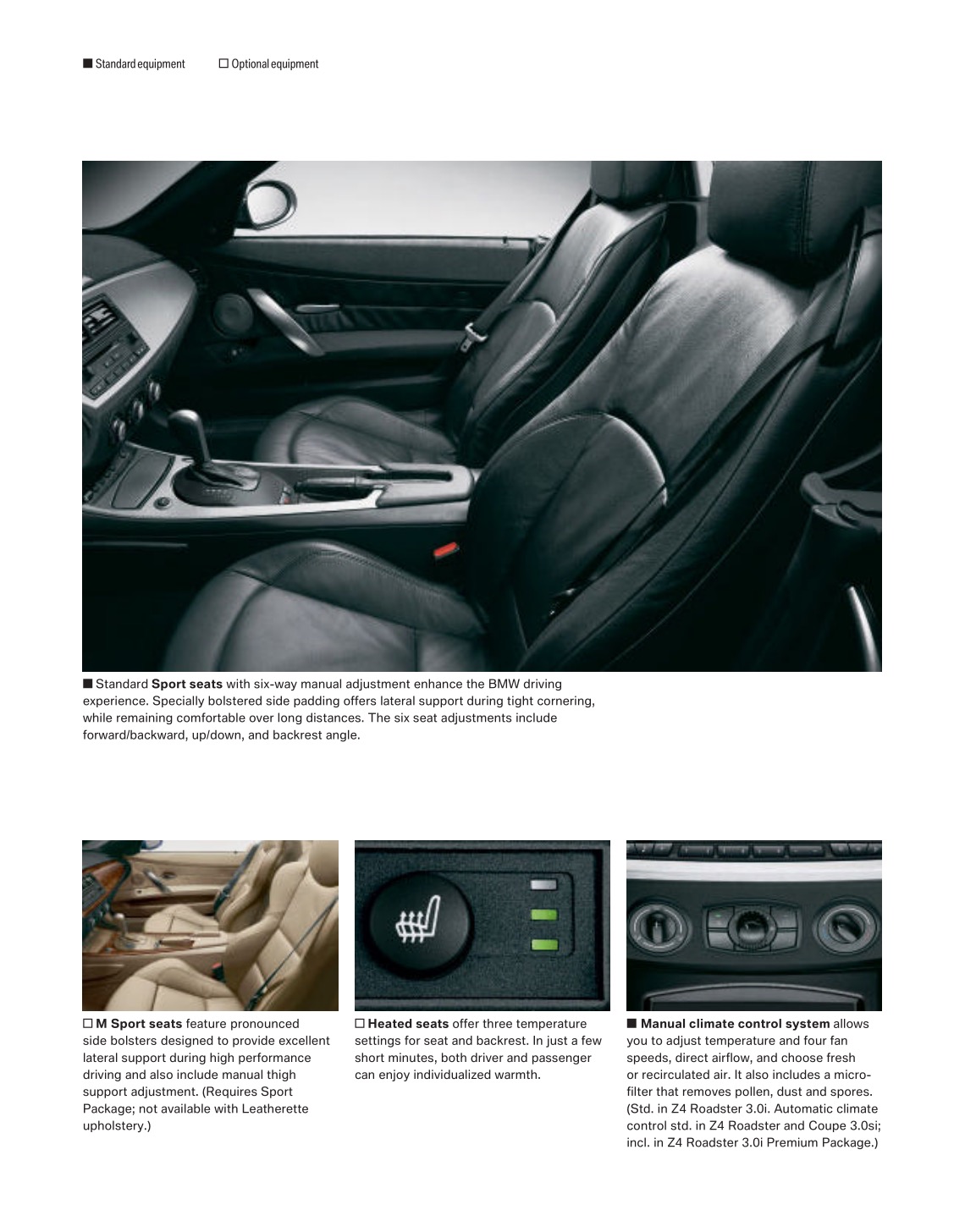 2008 BMW Z4 Brochure Page 15